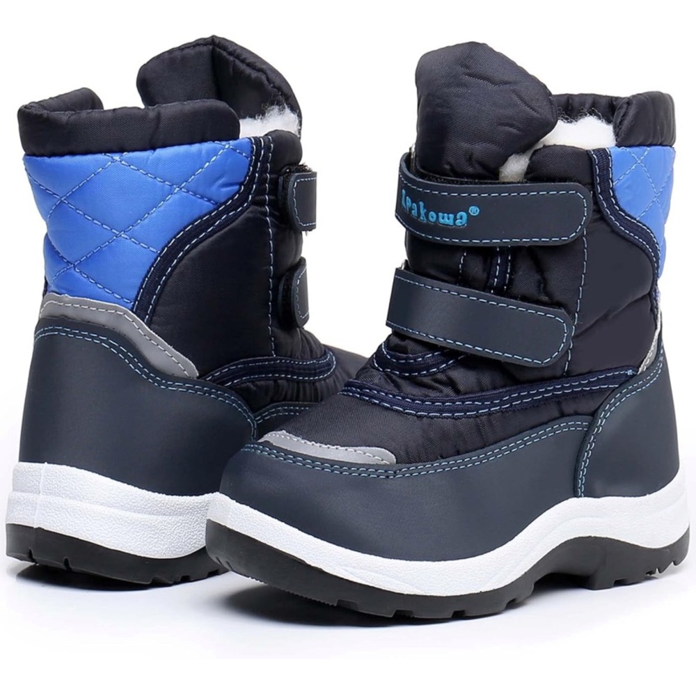 Apakowa New Kid's Boys Winter Snow Boots (Toddler/Little Kid M US, Blue